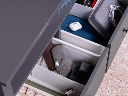 Тумба Гуд Лакк Сага 2 ящика серая