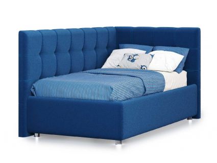 Кровать Nuvola Sabina угловая Velutto 26 120х200