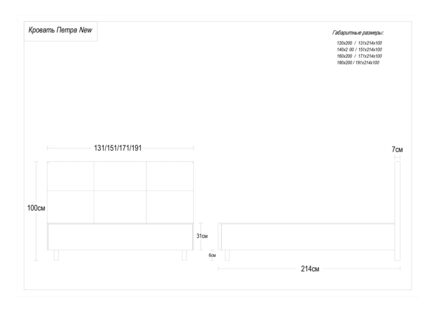Кровать Димакс Петра new Агат с подъемным механизмом 266