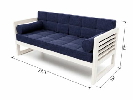 Диван Арско Сега трехместный синий Длина 173 см