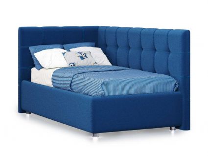 Кровать Nuvola Sabina угловая Velutto 26 120х200