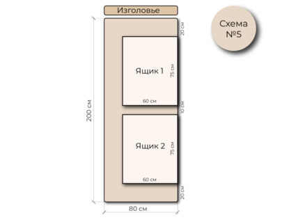 Кровать Mr.Mattress Site Box велюр Grey 80х195