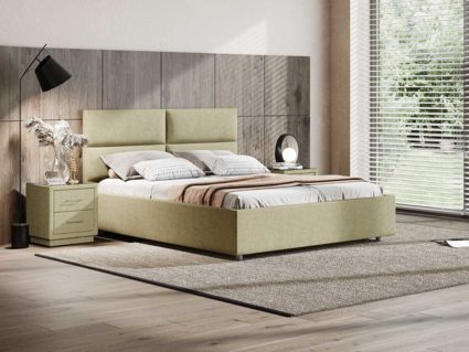 Кровать Сонум Omega Кашемир Бежевый (с подъемным механизмом) 90х190