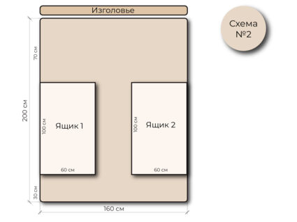 Кровать Mr.Mattress Site Box велюр Grey 80х195