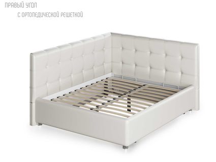 Кровать Nuvola Sabina угловая Velutto 26 120х200