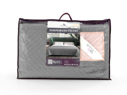 Покрывало Primavelle Velvet серое 240х260