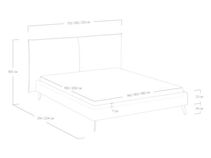Кровать Сонум Dakota Багама бежевый 180х190