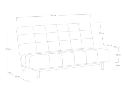 Диван Сонум Liberty box Рогожка песочный Длина 202 см