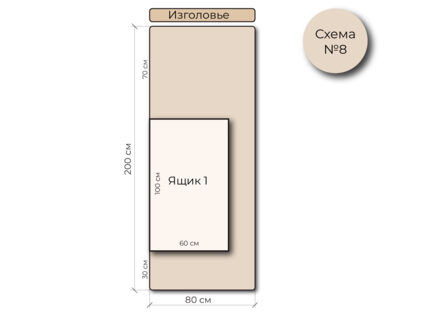 Кровать Mr.Mattress Site Box экокожа Beige 90х200