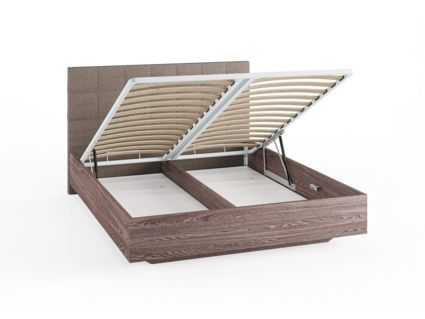 Кровать Сонум Luiza Ясмунд + Кашемир Бежевый (с подъемным механизмом) 80х190