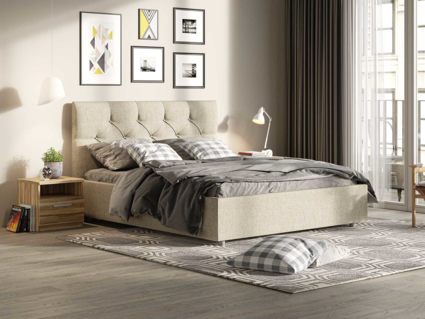 Кровать Сонум Bari Кашемир Бежевый (с подъемным механизмом) 180х190