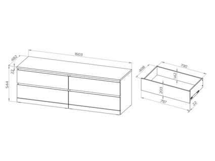Комод Гуд Лакк Варма Прайм 4Д беленый дуб