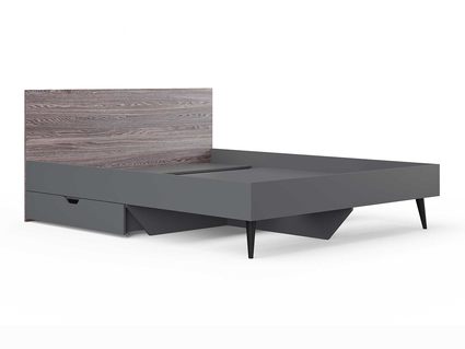 Кровать Сонум Ines Ясень анкор + серый 180х190