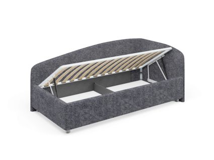 Кровать Сонум Paola Замша Горчица (с подъемным механизмом) 120х200