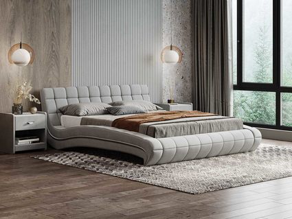 Кровать Сонум Milano Экокожа Белая (с подъемным механизмом) 140х200