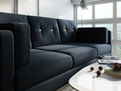 Диван Арско Ингвар Б трехместный черный