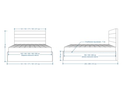 Кровать Lonax Кармела велюр Dolly-1 160х195