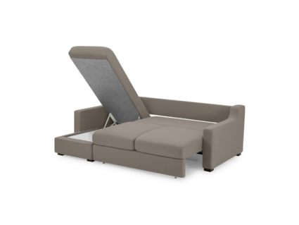 Диван Фиеста Мебель Непал с оттоманкой велюр Vivaldi 05 серо-коричневый