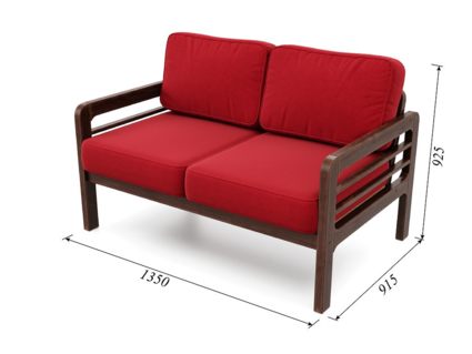 Диван Арско Бергер Мини двухместный красный