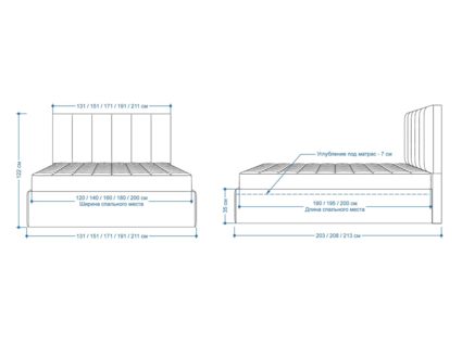 Кровать Lonax Милана велюр Dolly-3 (с подъемным механизмом) 200х190