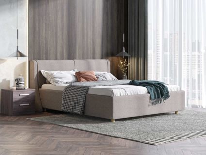 Кровать Сонум Barcelona Кашемир Бежевый (с подъемным механизмом)