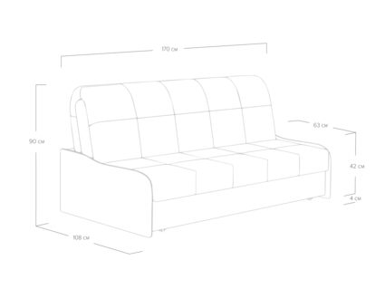 Диван Сонум Glen Рогожка песочный Длина 170 см