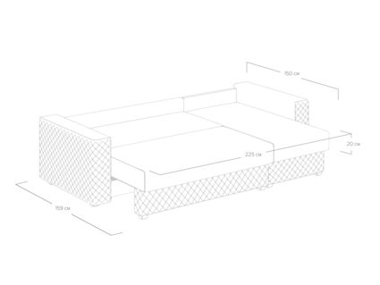 Диван Сонум Denver угловой Рогожка деним Длина 267 см