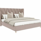 Кровать Beautyson Rebecca велюр Formula 230 бежевый (с подъемным механизмом) 180х190