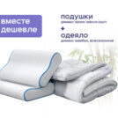 Одеяло Димакс Бамбук всесезонное + 2 подушки Димакс Базис Макси 200х220