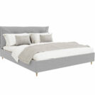 Кровать Beautyson Doris велюр Formula 961 светло-серый 160х190